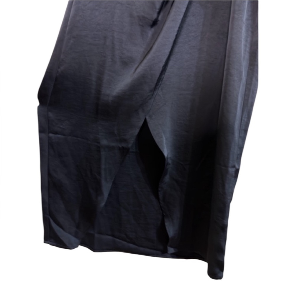 REVOLVE House of Harlow Navy Satin Wrap Midi Dress - Picture 5 of 9